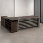 Modern Executive Desk with Horizontal Panel Detailing