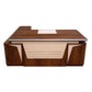 مكتب 200×160×75 سم + وحدة جانبية + أدراج متصلة – بني وبيج – AZ50030
