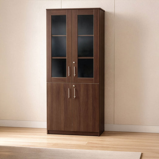 مكتبة 2 ضلفة – 200 × 80 × 40 سم– بني– AZ50068