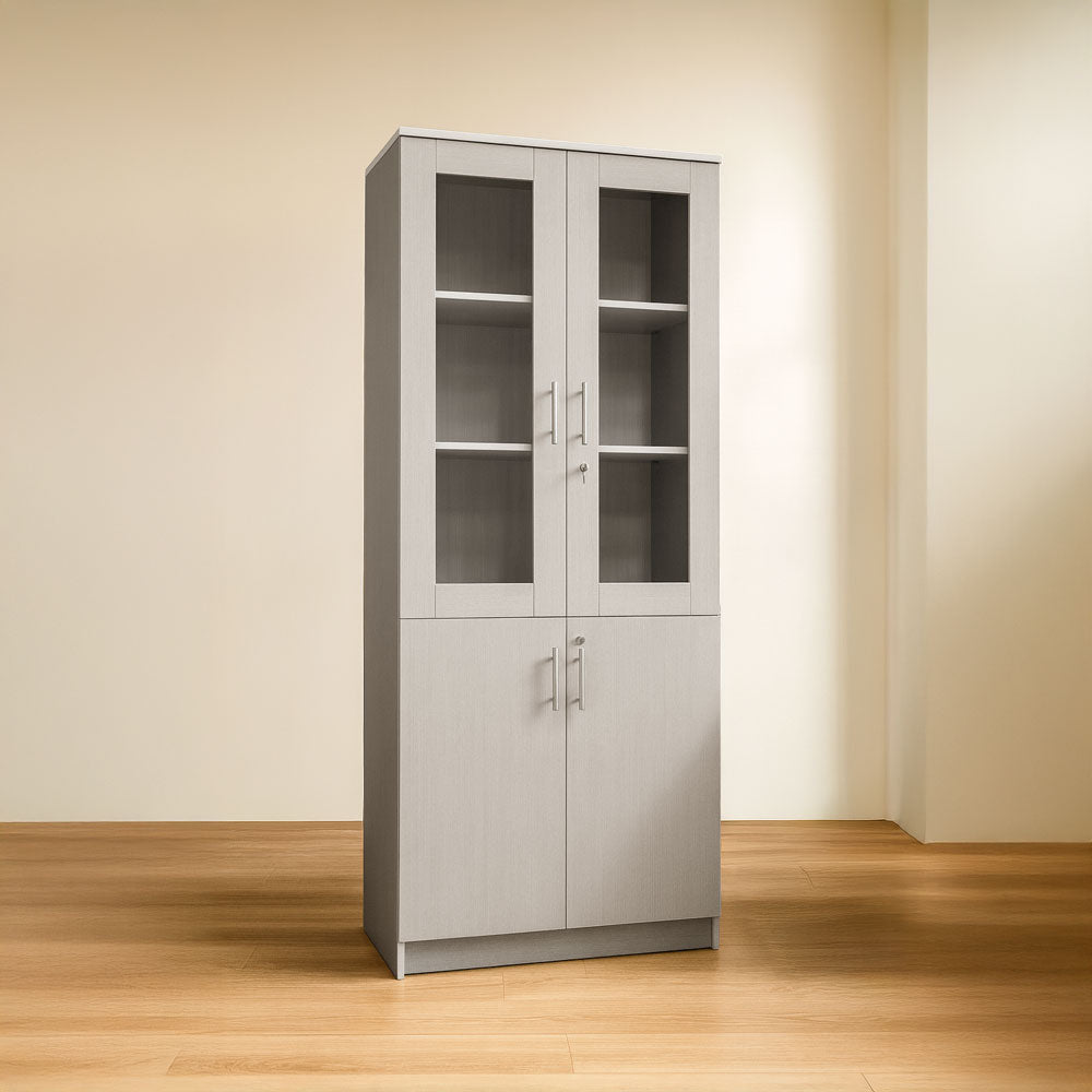 Bookcase 2 Doors - 200×80×40 cm – Gray – AZ50033