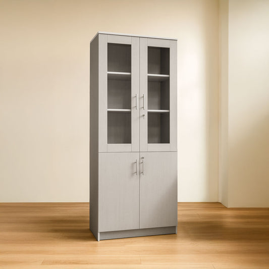 Bookcase 2 Doors - 200×80×40 cm – Gray – AZ50033