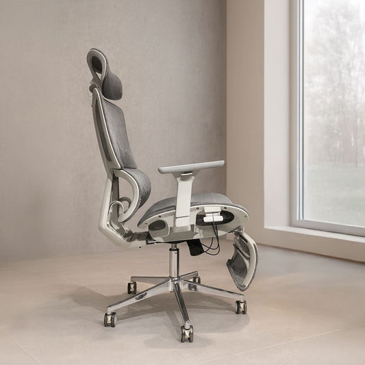 كرسي مكتب ظهر عالي 124×76×70 سم – رمادي – JF10110
