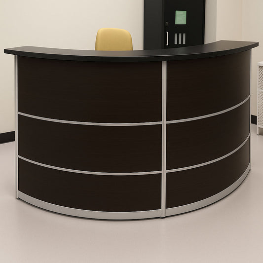 Reception Table 115 x 180 x 60 cm - Brown - AZ111309