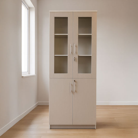 Bookcase 2 Doors - 200×80×40 cm – Gray – AZ50033