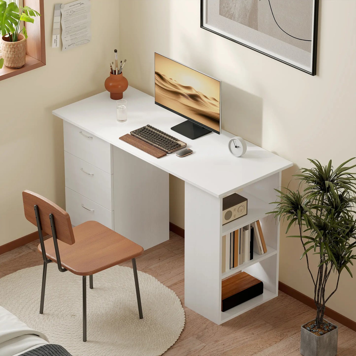 Desk 120 x 40 x 75 cm - Brown - AZ1069