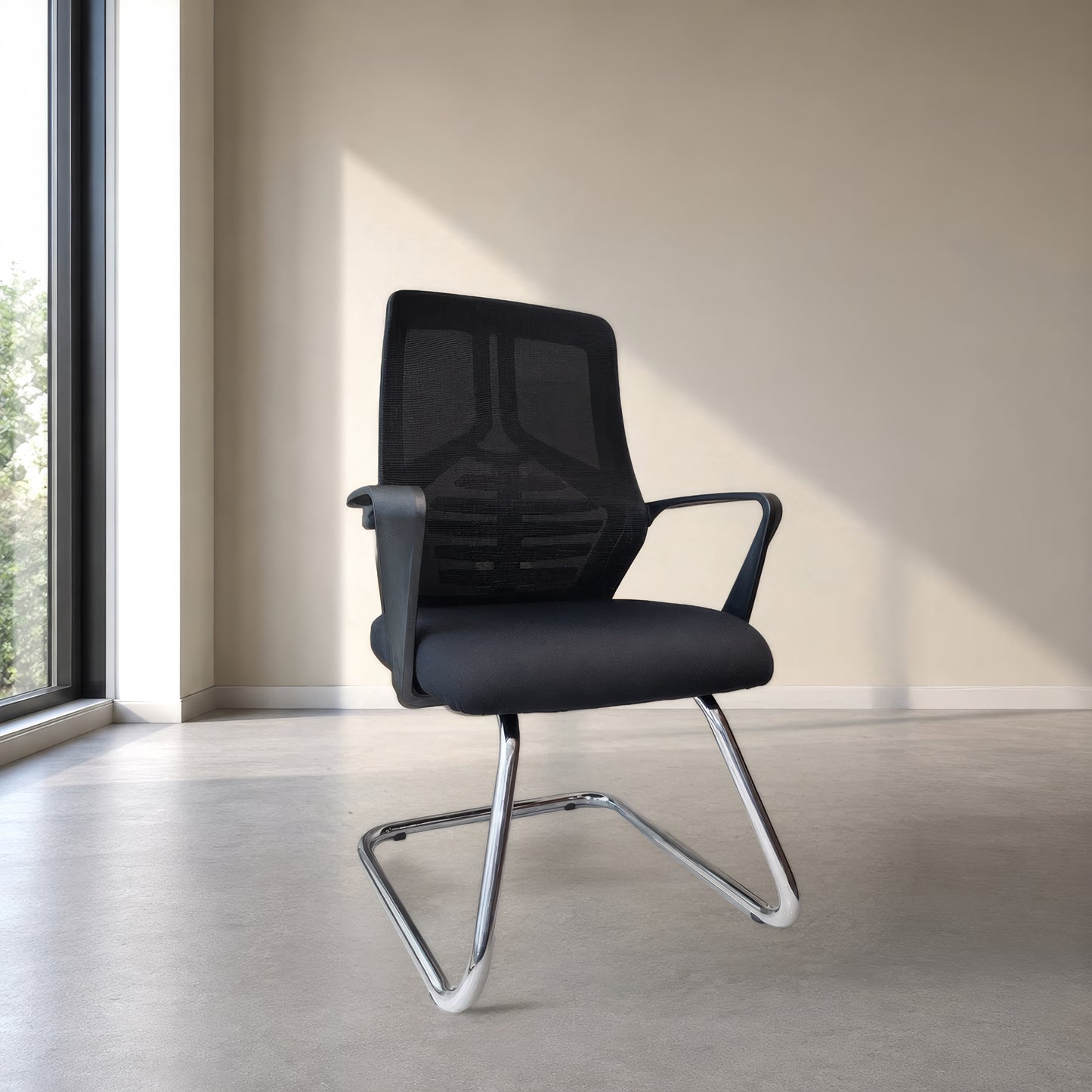 Fixed Back Office Chair 61*60*100 cm - Black - 717-2