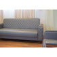 Office Sofa Set – Gray Leather with Musky and mdf Wood - TOZLA