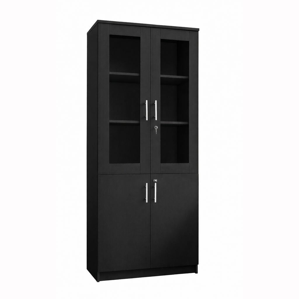 مكتبة 2 ضلفة 200×80×40 سم – أسود – AZ50054