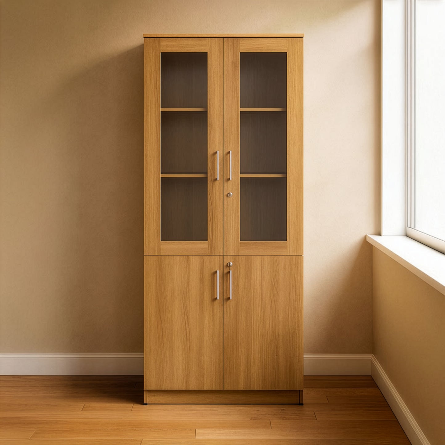 مكتبة 2 ضلفة – 200×80×40 سم – خشبي – AZ50035