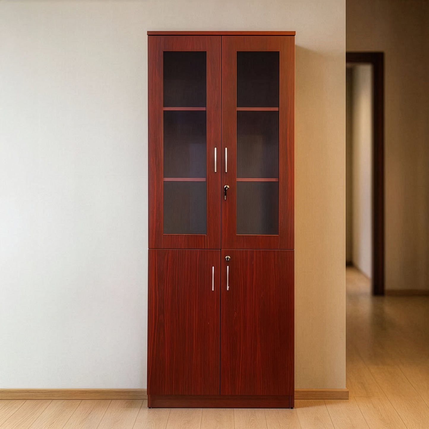 مكتبة 2 ضلفة – 200×80×40 سم – بني – AZ50031