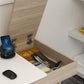 Desk 120 x60 x75 cm - wooden and  white - AZ1097