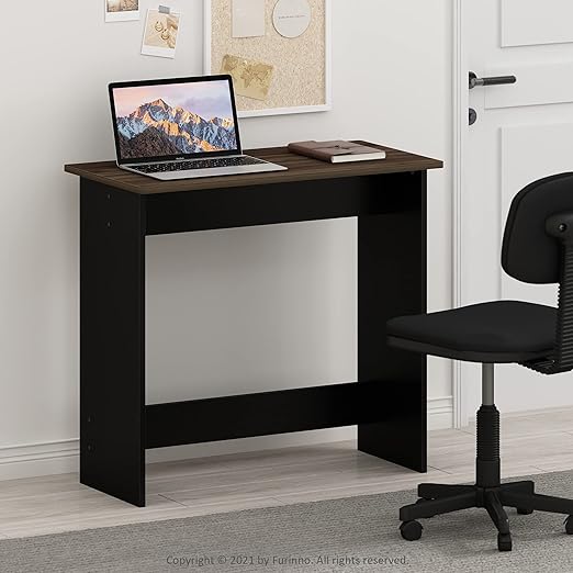 Desk 100 x 40 x 75 CM - black and wooden - AZ1258
