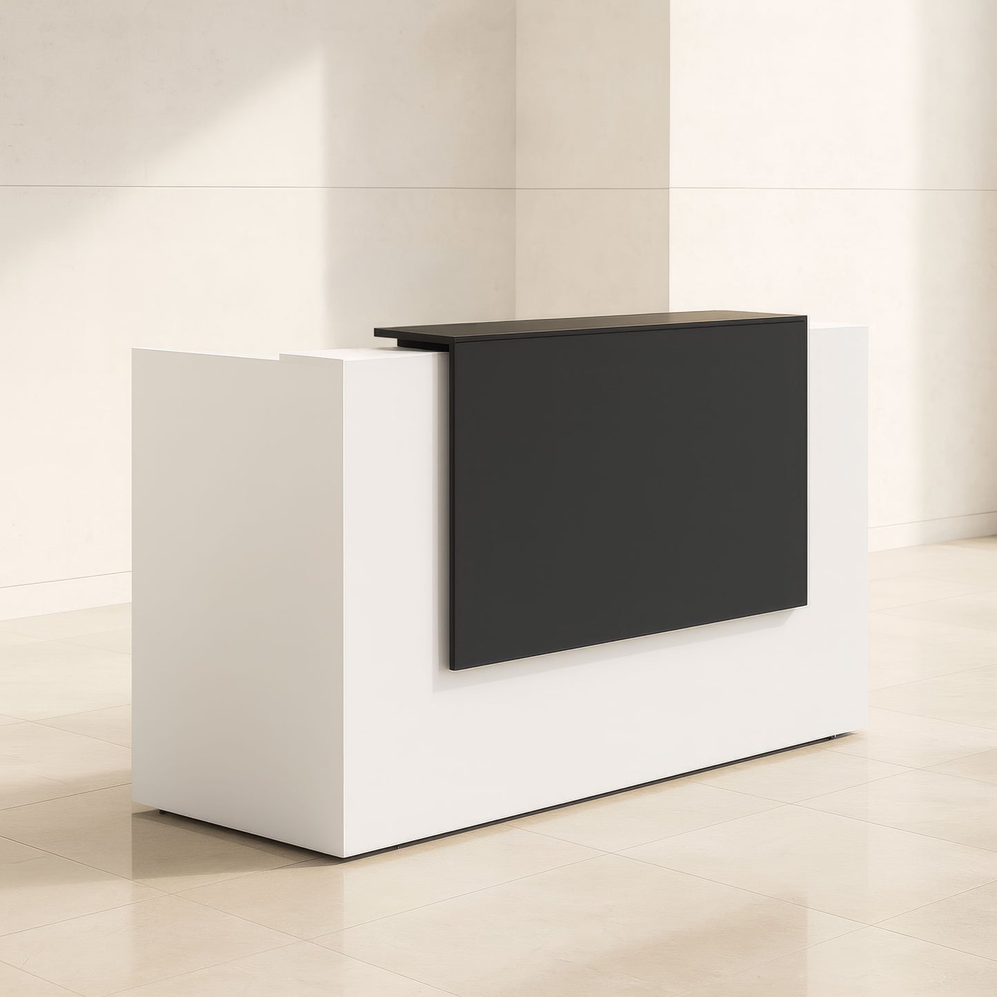 كاونتر 150×65×117 سم – أبيض وأسود – AZ50052