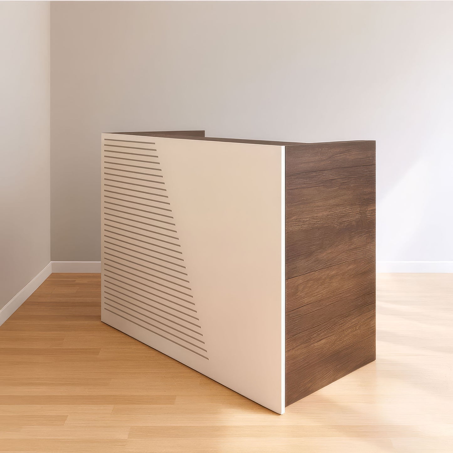 كاونتر 120×60×130 سم – بني وبيج – AZ50037