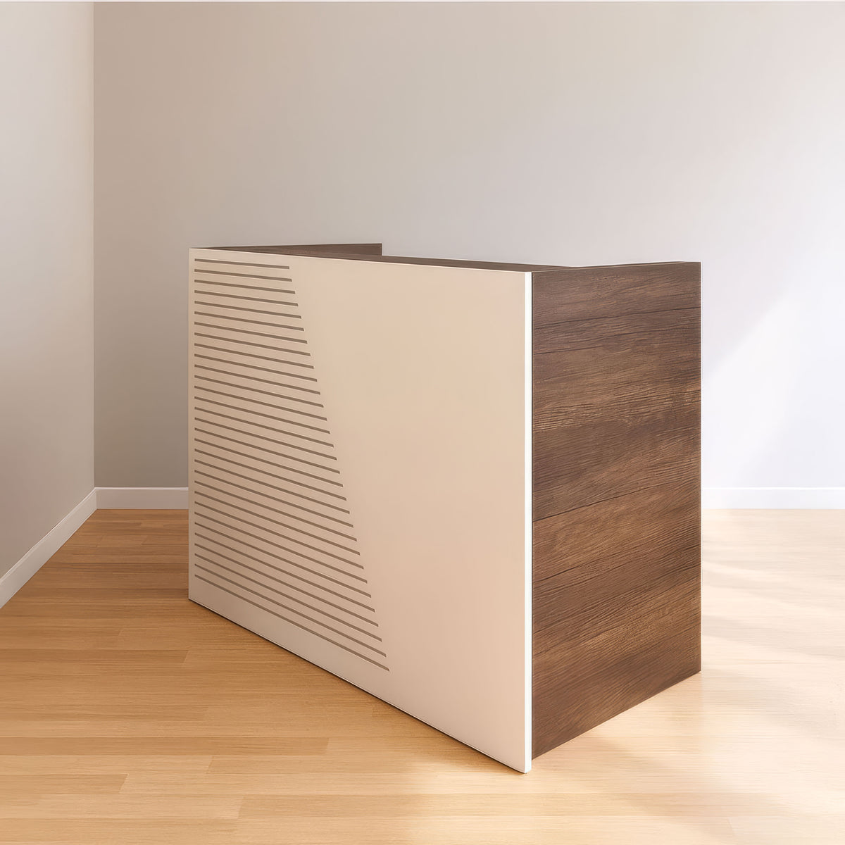 كاونتر 120×60×130 سم – بني وبيج – AZ50037