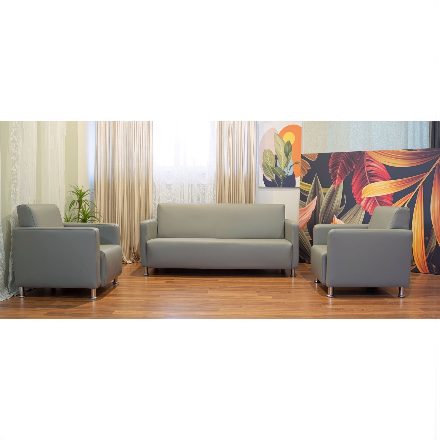 Office Sofa Set – Gray - Elina