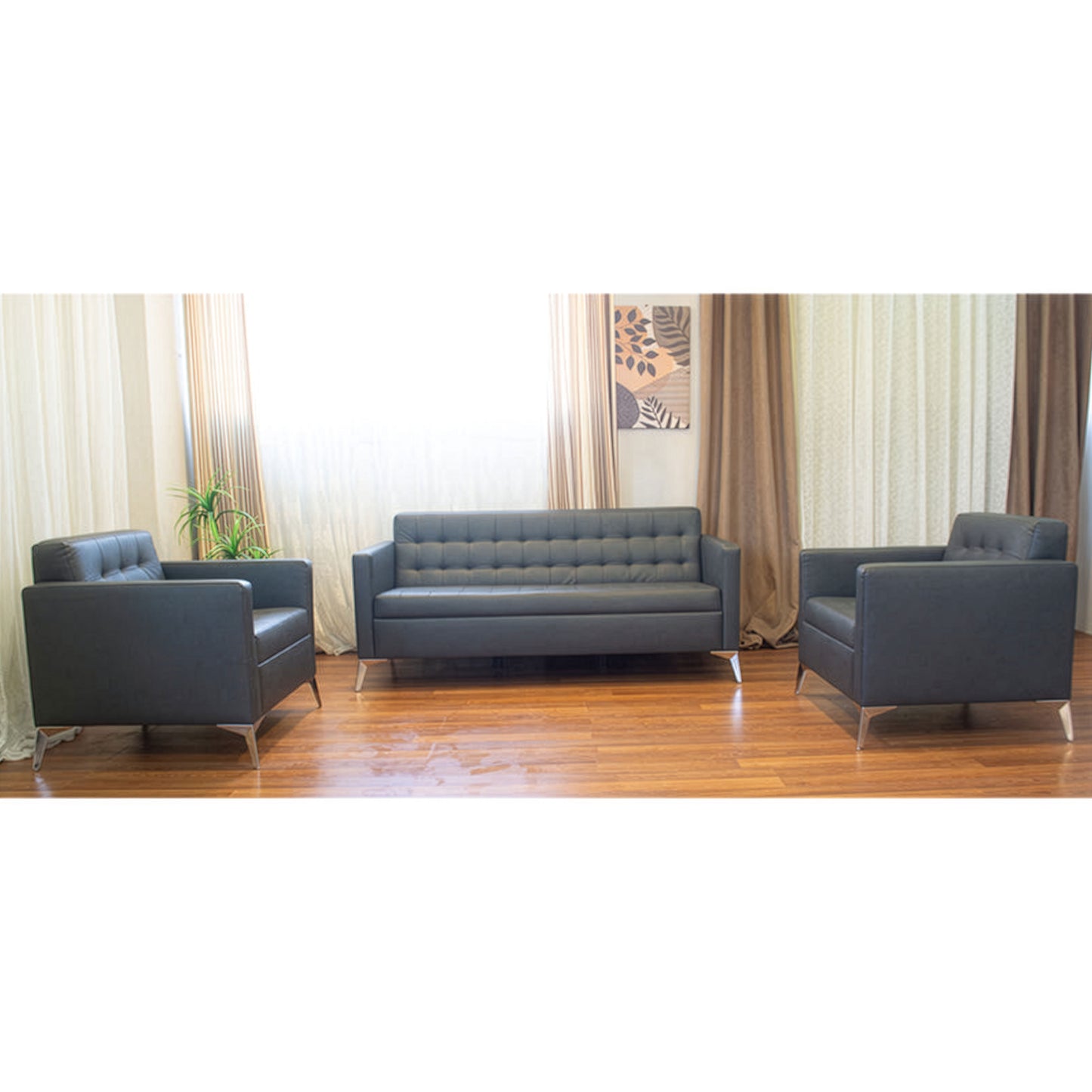 Office Sofa Set – Gray - MAJOR