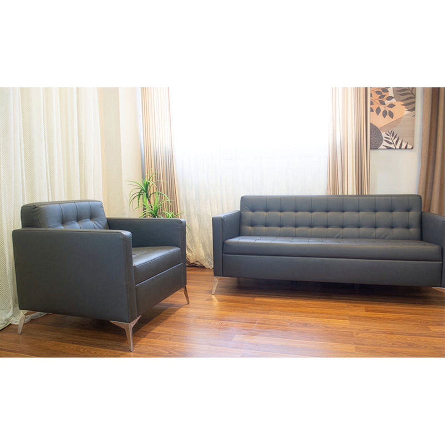 Office Sofa Set – Gray - MAJOR