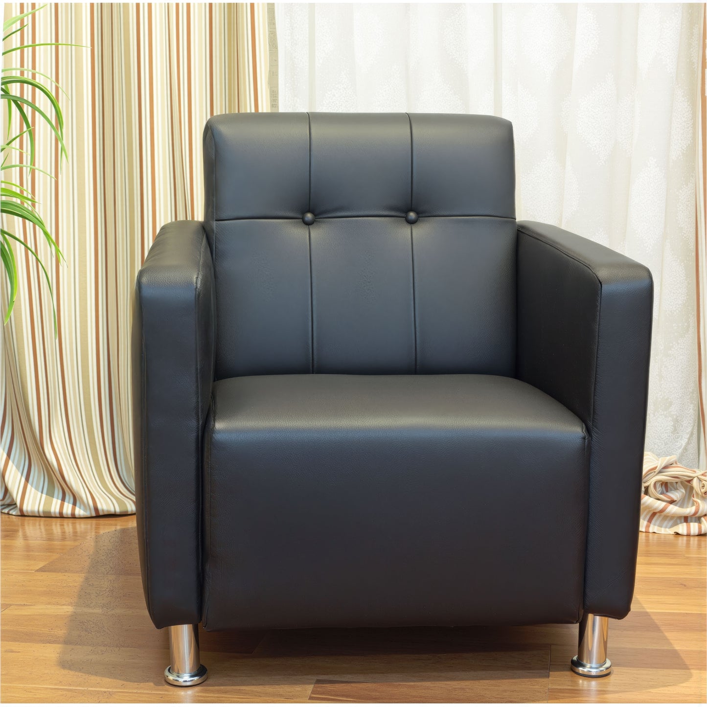 Office Sofa Set – Black - CRYSTAL