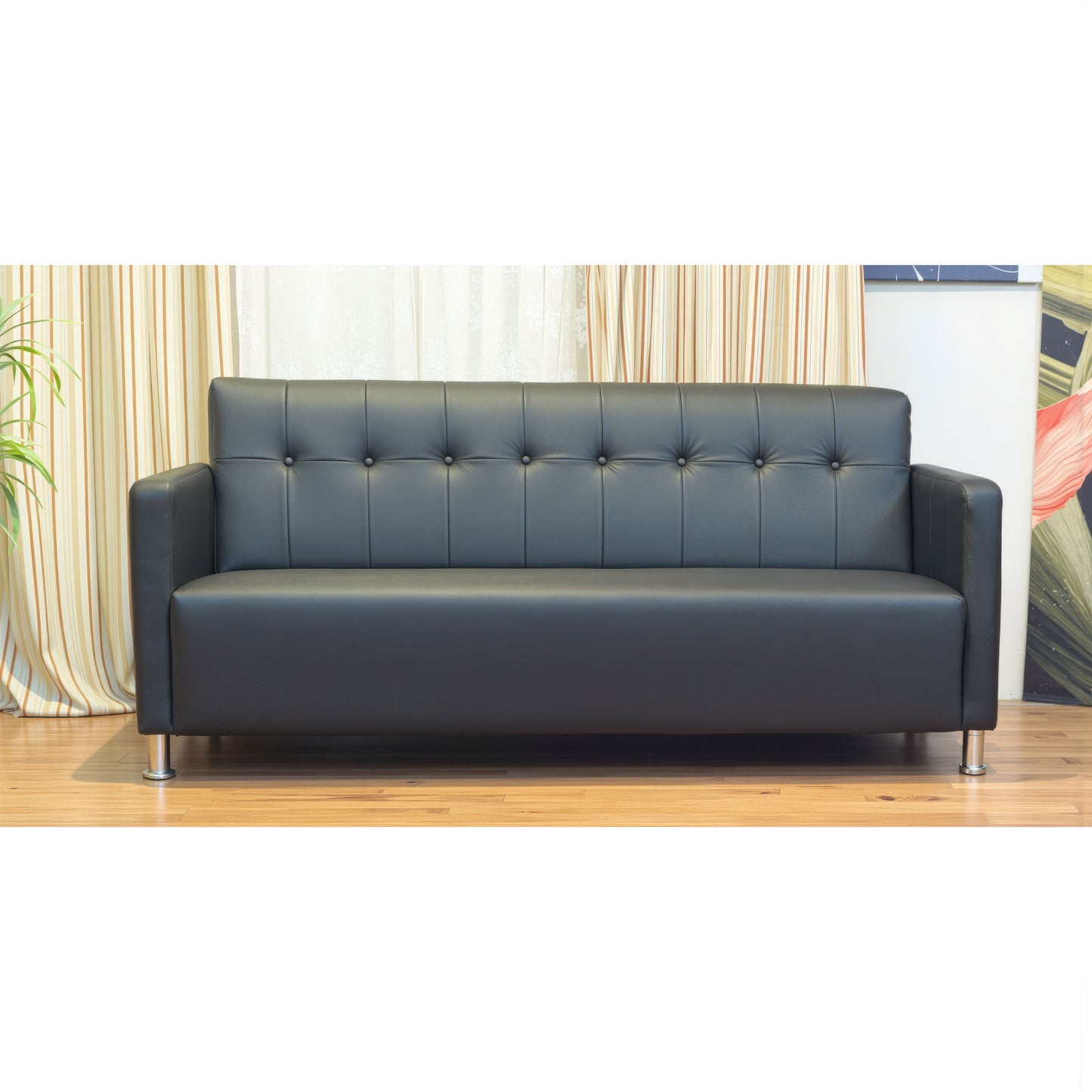 Office Sofa Set – Black - CRYSTAL