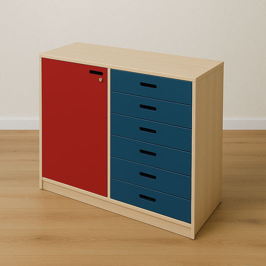 Filling cabinet 90 x 80 x 40 cm - wooden - AZ111345
