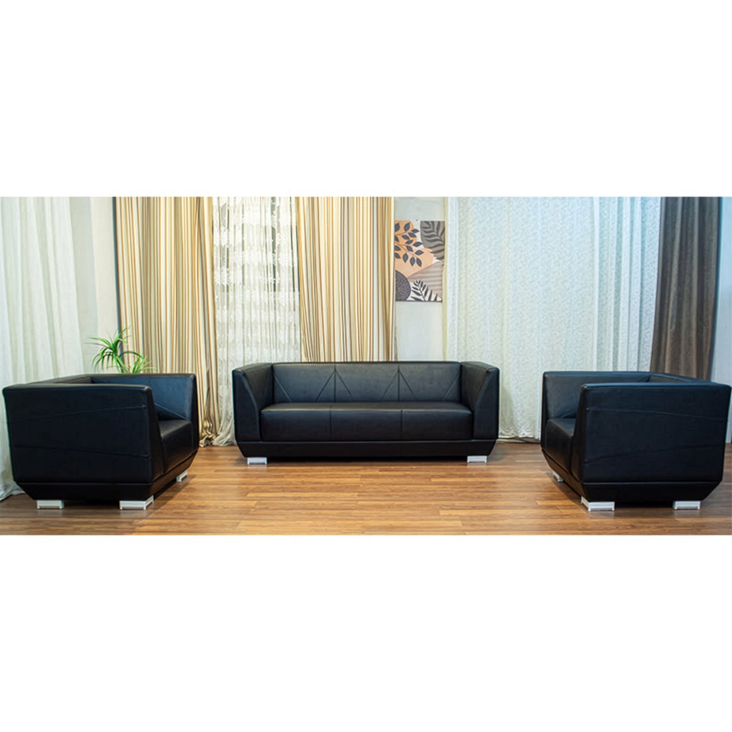 Office Sofa Set – Black - Dura