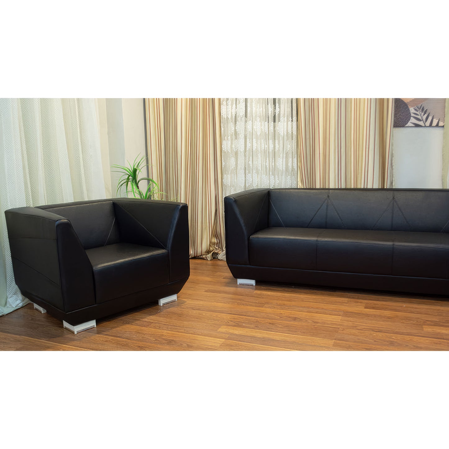 Office Sofa Set – Black - Dura