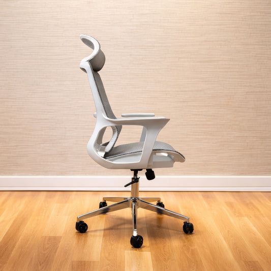 كرسي مكتب ظهر عالي 137×60×58 سم - رمادي - 834AW
