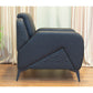 Office Sofa Set – Black Leather with Musky and mdf Wood - YAFA
