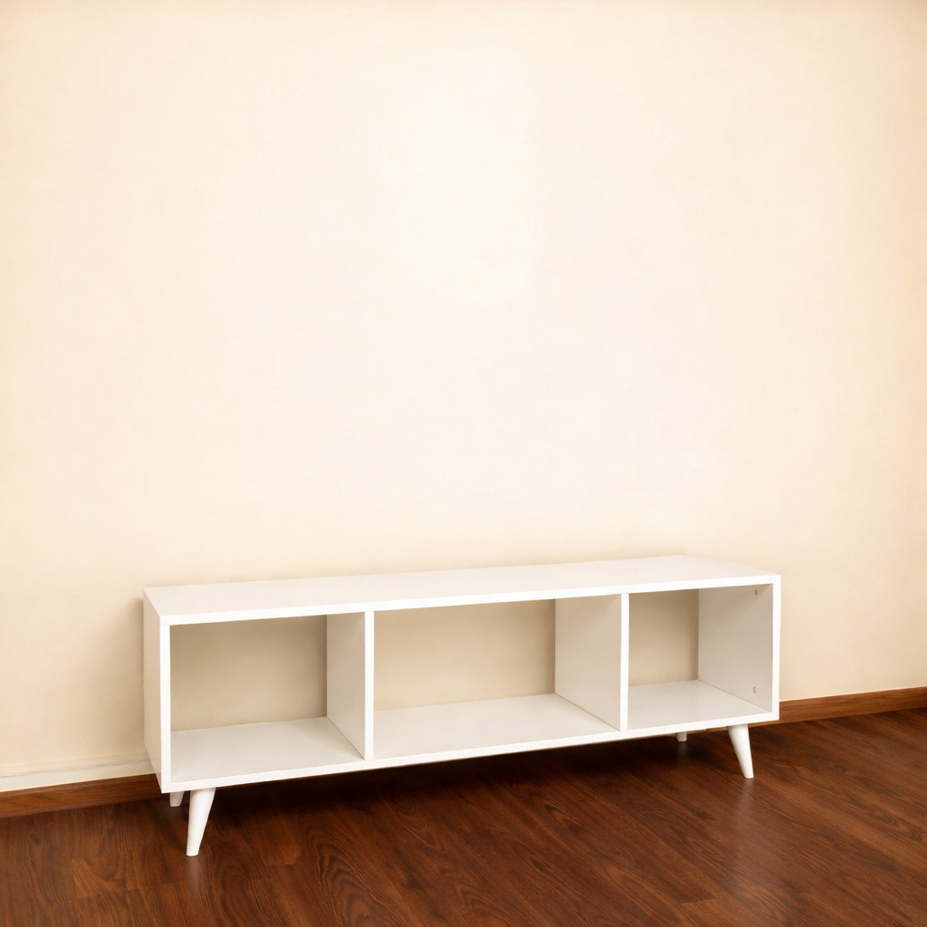 TV Table, 140 × 35 × 45 cm - White - AZ30076