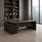 Manager's Desk 220 x 104 x 75 CM - Wooden and black - AZ1225