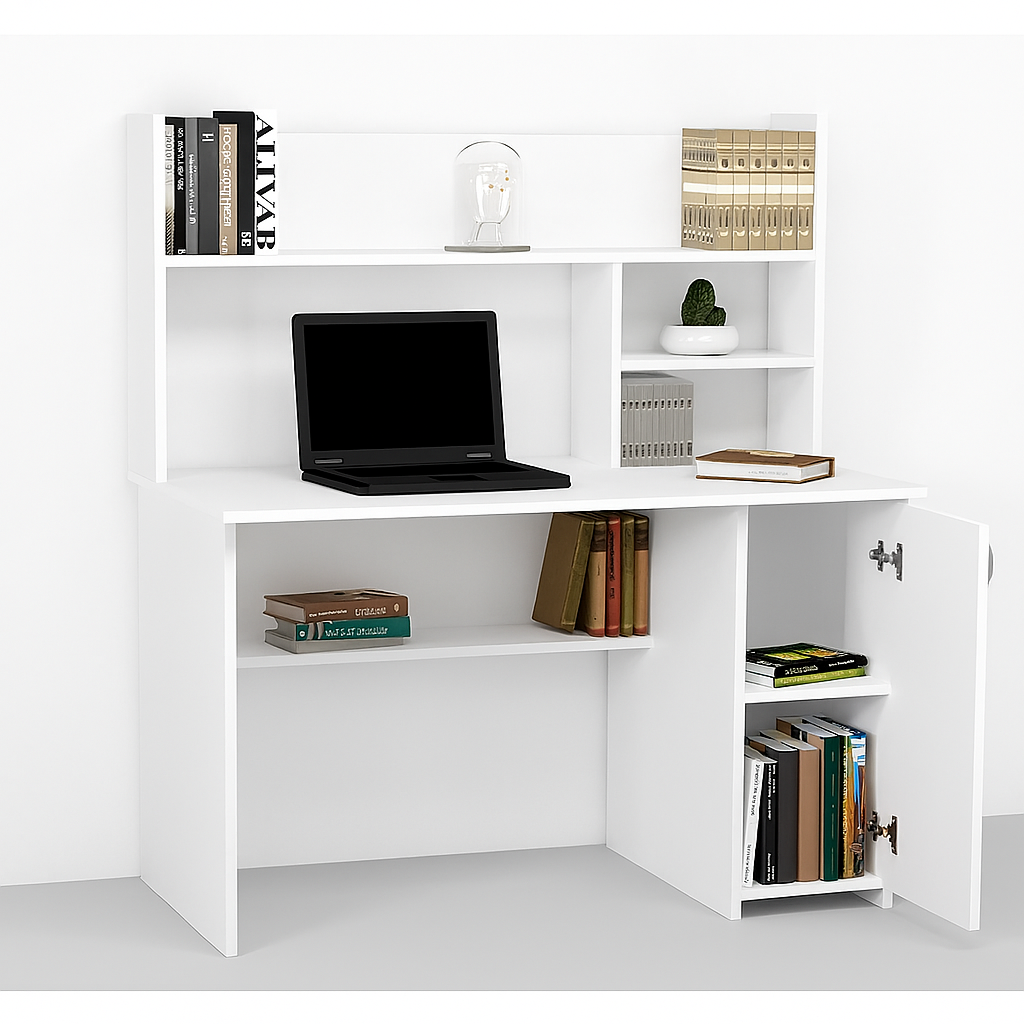 مكتب 140 × 50 × 120 سم - أبيض - AZ1061