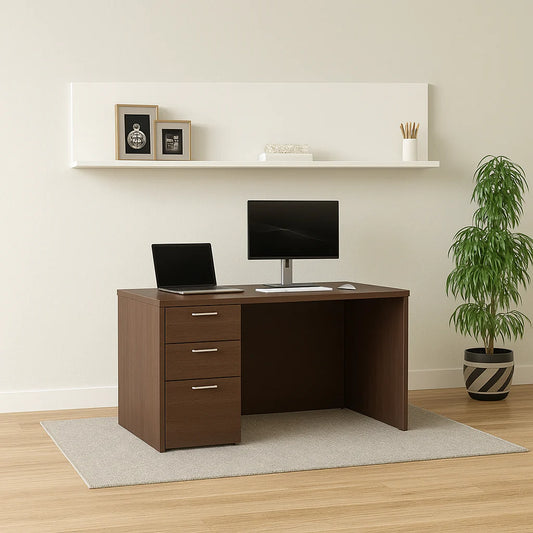 Desk 75 x 160 x 80 cm - Brown - AZ11149
