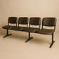 4-Seater Leather Waiting Chairs with Metal Frame 