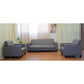 Office Sofa Set – Gray Leather with Musky and mdf Wood - TOZLA