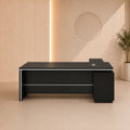 مكتب 200×160×75 سم + سايد  - أسود وأبيض - AZ50020