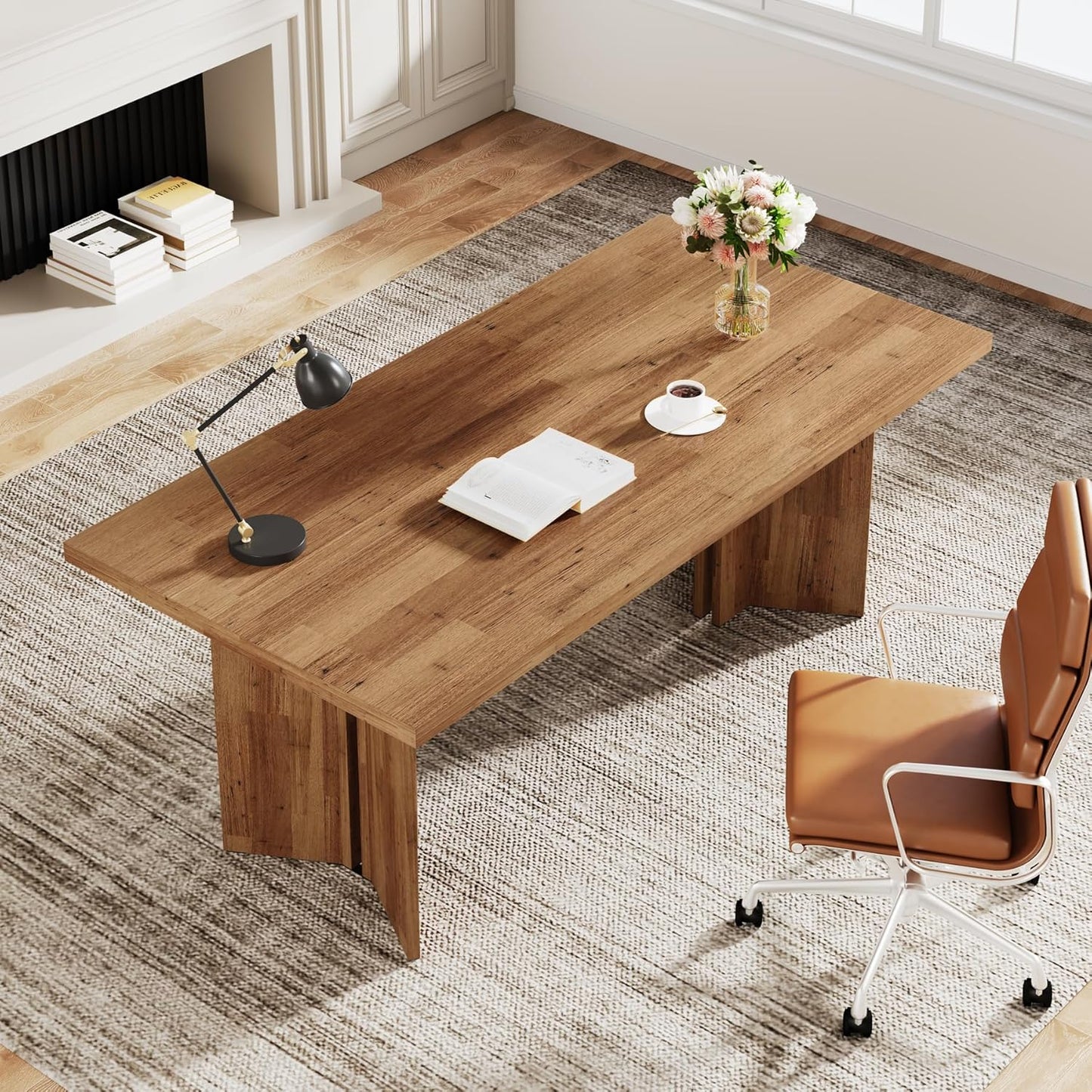 Desk 75 x 220 x 80 cm - Wooden - AZ11171