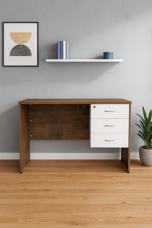 Desk 140 x 70 x 70 - Brown and White - AZ1007