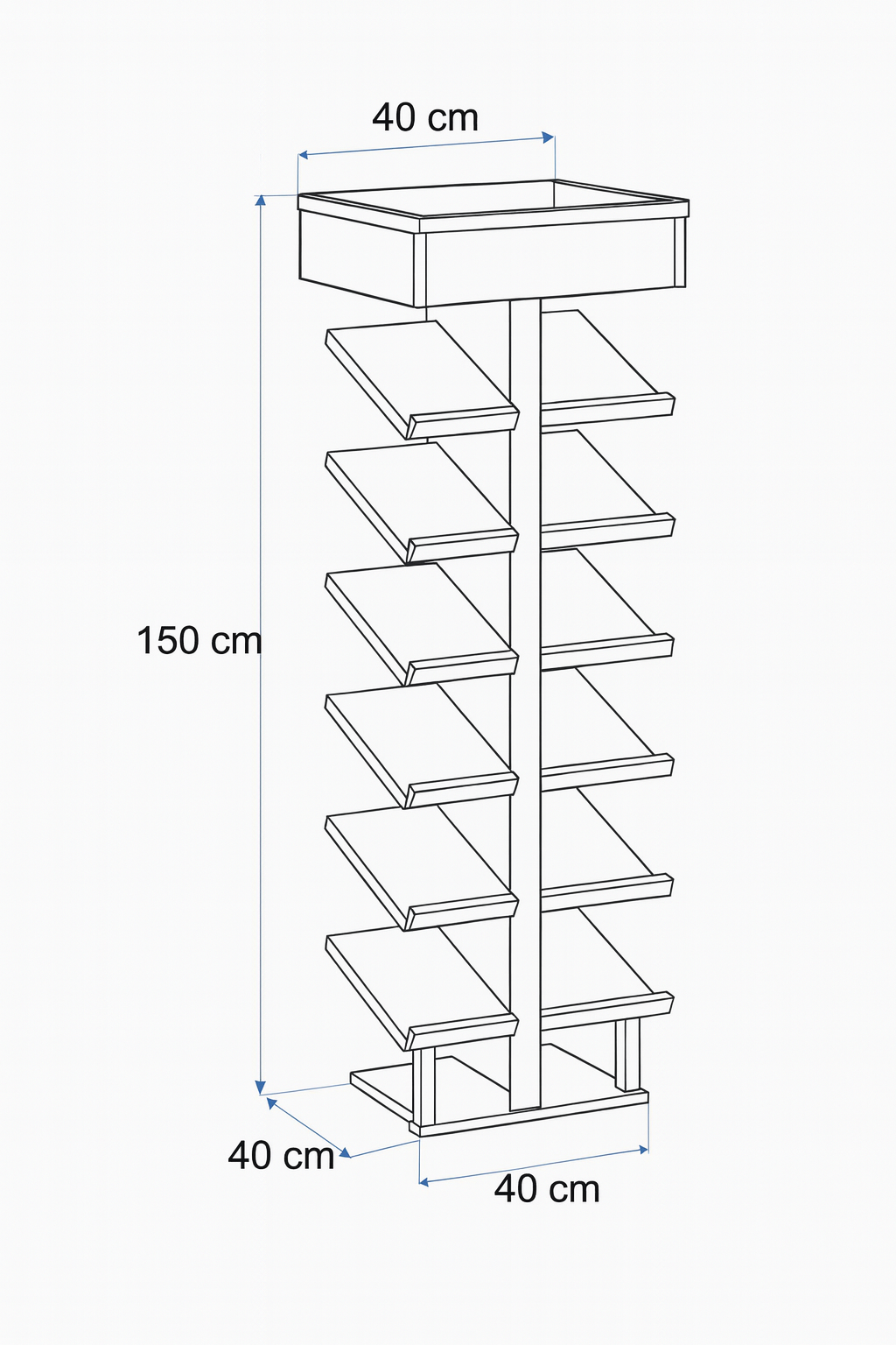 جزامة 40×40×150 سم – أبيض – AZ111314