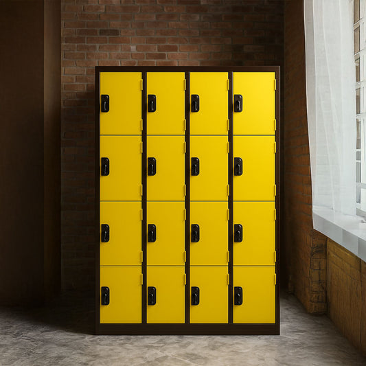 Colorful Metal Locker Cabinet with Multiple Compartments 