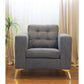 Modern Sofa Set 3 Pieces (Beech Wood, Plywood, Pine) – Color: Dark Gray – dark gray - izel