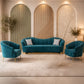 طقم انتريه مودرن 3 قطع (خشب زان، أبلكاش، موسكي) – اللون: تركوازي – دبي