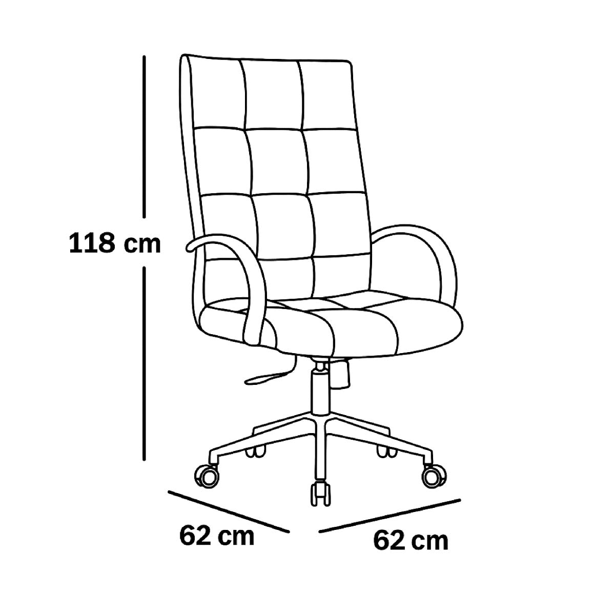 High-back executive CHAIR 118*62*62 CM - BLACK - GL-304