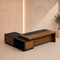 مكتب 220×160×75 سم + سايد – بني وأسود – AZ1089
