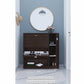 Shoe Cabinet, 80 × 35 × 110 cm -  Brown and White  - AZ4009