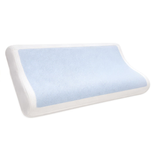 Curvy Gel Memory Foam Pillow - 60*40 cm - White - AZ50066