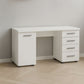 Desk 160×80×75 cm + Attached Unit (1 Door + 4 Drawer) – White – AZ1011