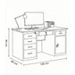 Desk 140 x 60 x 90 cm - White - AZ1013