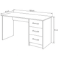 Desk 120 x 45 x 75 cm - White - AZ1047