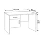 Desk 120 x 60 x 75 cm - Wooden and white - AZ1050